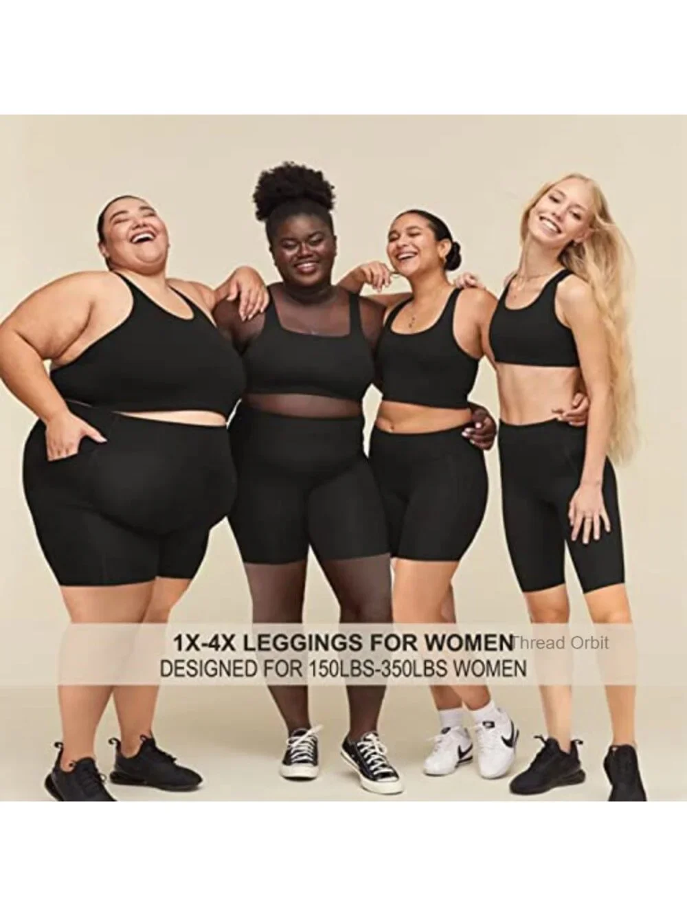 Plus Size High Waist Biker Shorts with Pockets
